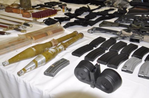 Police found an array of heavy weaponry, including rocket-propelled grenades (RPGs) at the safe house in Guadalajara.