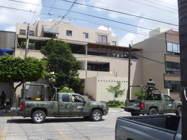 A military raid on a Cartel de Jalisco Nueva Generación safe house in Guadalajara in 2012.
