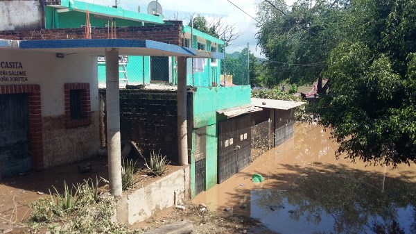 As many as 150 homes were flooded in the town of Cihuatlán, Jalisco.