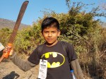 Coca boy with&nbsp;machete